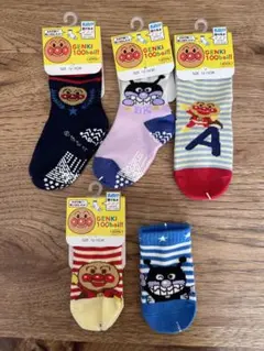アンパンマン　靴下　5足セット　12-15cm