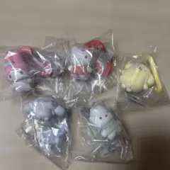 ガチャ/サンリオキャラクターズ カラフルカラビナマスコットチャーム全5種【新品】