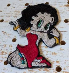 USビンテージ　Betty Boop　ベティブープ　パッチ　アップリケ