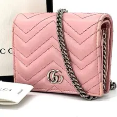 正規品　極美品✨　グッチ 財布　グッチチェーンウォレット　グッチGGマーモント