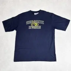 アメリカ古着 サーフプリントTシャツ L ネイビー AEROPOSTALE ロゴのサムネイル