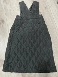 coca 黒いキルティングジャンバースカート