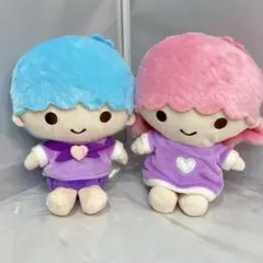 リトルツインスターズ キキ&ララ ぬいぐるみ ワンポイントハートシリーズ