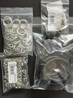 ハンドメイド用品 スマホストラップ フェイクレザー 天然ビーズ セット売り