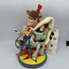 トイストーリー　オーナメント　ウッディ　バズ　サンタ帽　クリスマス　ピクサー