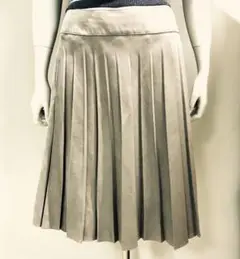 SPB スエード調生地 プリーツスカート