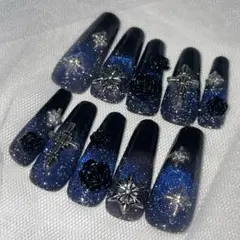 【現品】マグネットネイル 十字架 フラッシュマグ バラ ちゅるん グラデーション