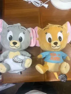 【タグ付き・2体セット】トムとジェリー ぬいぐるみ ジェリー タフィー プライズ