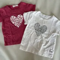 birthday party ハート柄 Tシャツ 2枚セット 70