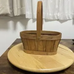 木製バスケット かご 収納③