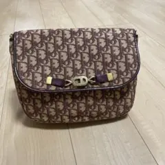 【稀少】クリスチャンディオール　ショルダーバッグ　トロッター　CDロゴ　ボルドー