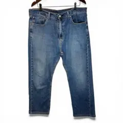 リーバイス505w38L32 ストレートデニム ブルー（XL)大きめサイズメンズ