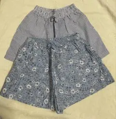 キッズ　キュロットパンツ2点セット