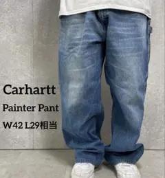 カーハート　ペインターパンツ　デニム　ジーンズ　ブルー　W42 L29相当