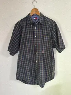Tommy 半袖チェックシャツ　ブラウス