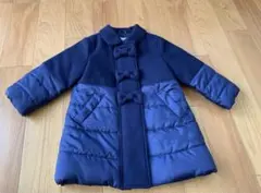 ファミリア　ファー付きネイビーコート