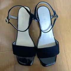PICHE ABAHOUSE アンクルストラップ サンダル ブラックのサムネイル