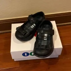 IFME フォーマルシューズ 黒 女の子 リボン 15.0cm