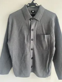 UNIQLO ミラノリブシャツカーディガン S グレー
