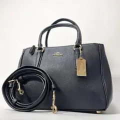 未使用保管品✨️コーチ ハンドバッグ 2way ミニサリー レザー ネイビー
