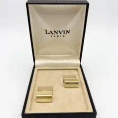 LANVIN ランバン カフス ゴールド ロゴ ストライプ 専用ケース付のサムネイル