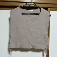 RETRGIRL ベージュ Vネック ニットベスト