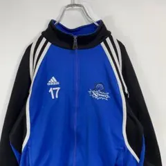 adidas アディダス　トラックジャケット刺繍　ジャージ　長袖　古着　S