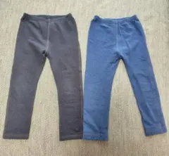 ユニクロ 10分丈 パンツ 100cm ブルー 2枚セット