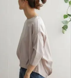 アーバンリサーチ コットンバックタック7分袖プルオーバー