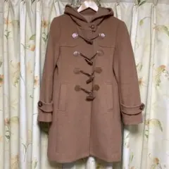 ブラウン 茶 ダッフルコート コート フード付き