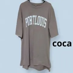 coca　ロング丈半袖Tシャツ　オーバーサイズ