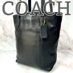 【美品】 OLD COACH トートバッグ グラブタンレザー ブラック 肩掛け