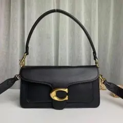 COACHレザー ブラック ショルダーバッグ ゴールド金具CH857 B4/BK