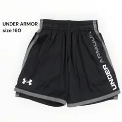UNDER ARMOUR ジュニア ジャージハーフパンツ 160 黒