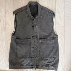 グレー デニムベスト