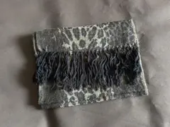 【お値下げ】レオパード柄フリンジマフラー