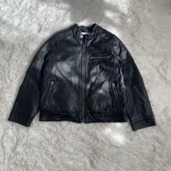 ZARA キッズ レザージャケット シングルライダース 134cmのサムネイル