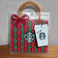 STARBUCKS ホリデー クリスマスジッパー付きケース メッセージカード付