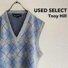 古着 “Tnoy Hill” Acrylic Knit Vest (gray)