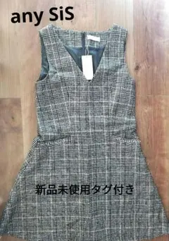 anySiS チェック柄ノースリーブひざ丈ワンピース