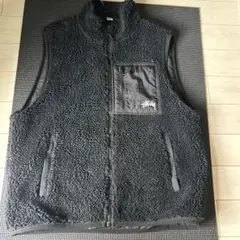 Stussy ボアベスト ブラック - メルカリ