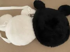 ディズニー ベレー帽 ミッキー 黒 ブラック ショルダーバック