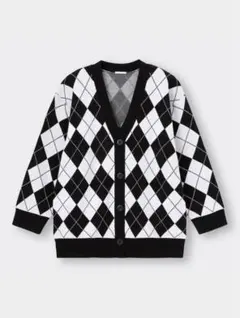 アーガイルオーバーサイズカーディガン