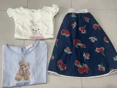 メゾピアノ 半袖 スカート 130