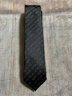 BUONA GIORNATA 顔文字 細めネクタイ 黒