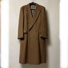 ウール カシミヤダブルブレスト ロングコート ブラウン★最終値下げ★