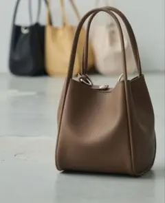 3way フェイクレザー ミニバッグ　ライトブラウン