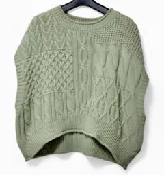 【美品】 ニットベスト 【Samansa Mos2 blue】