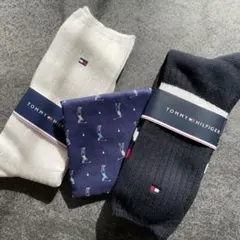 新品　TOMMY HILFIGER 靴下 2足 グリーンレーベルハンカチ　セット