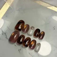 べっ甲柄 マグネットネイルチップ